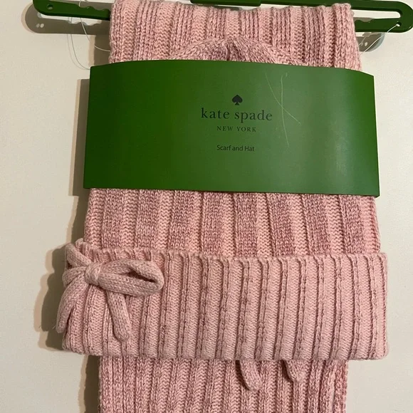 Pink Scarf Kate Spade Bow Scarf Kate Spade Pink Sparkle Knit 